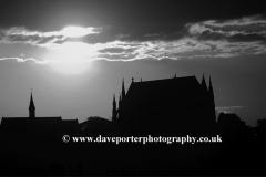 Summer sunset over Lancing College Chapel