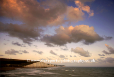 Sunset over the 7 Sisters Cliffs; Seaford Head