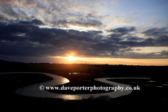 Sunset, Ox Bow river meander, Cuckmere River Haven