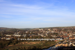 Summer, rooftop view over Lewes town