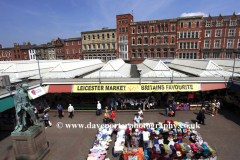 The covered market stalls at Leicester City