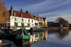 1 Narrowboats on the river Great Ouse, Ely City