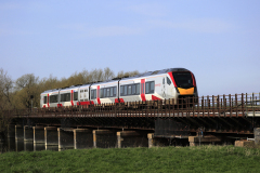 Greater Anglia Train over the Bedford levels, Manea