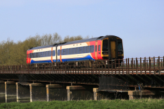 East Midlands Train over the Bedford levels, Manea