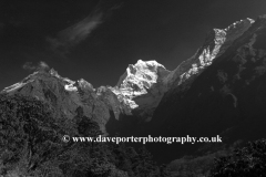 Snow Capped Kangtega mountain, Himalayas