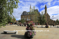 Town Hall and St Anne's church,Bishop Auckland