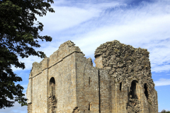 The ruins of Bowes Castle, Bowes village