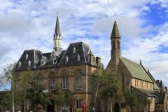 The Town Hall and St Anne's church, Bishop Auckland