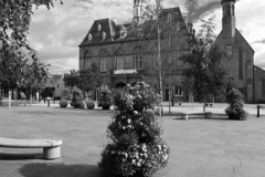 The Town Hall and St Anne's church, Bishop Auckland