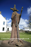 Statue of St Cuthbert, Lindisfarne Abbey