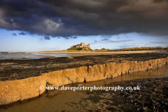Storm passing over Bamburgh Castle