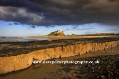 Rainbow and Storm over Bamburgh Castle