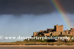 Rainbow and Storm over Bamburgh Castle