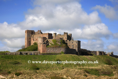 Summer view over Bamburgh Castle