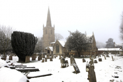 Winter snow, St Marys church, Edith Weston