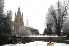 Winter snow, St Peters church, Empingham