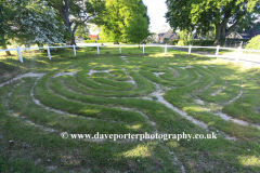 Summer, the Turf Maze at Wing village