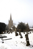 Snow, St Marys church, Edith Weston village