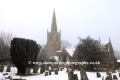 Snow, St Marys church, Edith Weston village
