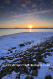 Winter snow sunset, Rutland Water Reservoir