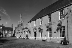 The  Post office and All Saints church, Oakham