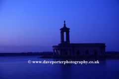 Dusk, Normanton church, Rutland Water