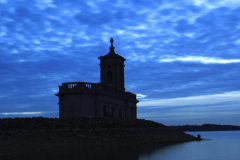 Dusk, Normanton church, Rutland Water