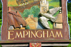 The village sign Empingham village