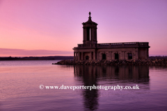 Sunset, Normanton church, Rutland Water