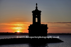 Sunset, Normanton church, Rutland Water