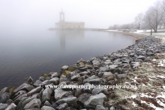 Winter snow, Normanton church, Rutland Water