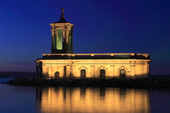 Normanton church at night, Rutland Water