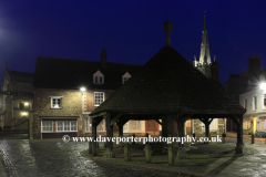 The Wooden Buttercross at night,  Oakham
