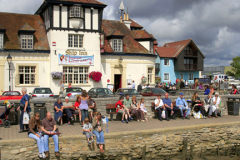 People at Lymington Harbour