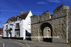 The White horse pub and Priory ruins, Dover