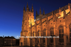 Dusk view of Canterbury Cathedral
