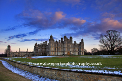 Winter Sunset, Burghley House