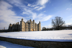 Winter Snow, Burghley House stately house