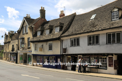 Summer, High Street shops, town of Stamford