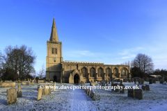 Winter snow, Priory church Deeping St James