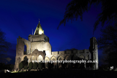 Dusk view of Crowland Abbey, Crowland