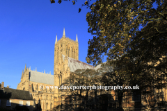 Autumn colours over Lincoln cathedral