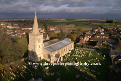 Ariel view of the Priory Church, Deeping St James
