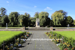 The War Memorial gardens; Bourne town
