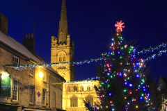 Christmas, Red Lion Square, All Saints church,  Stamford