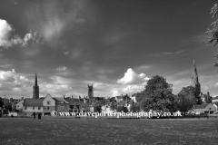 Churches and Town view from ,Stamford Meadows