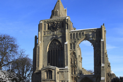 Winter view of Crowland Abbey, Crowland