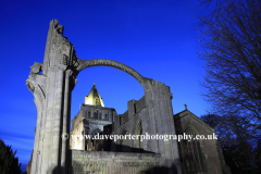 Dusk over Crowland Abbey