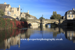 Autumn, River Welland bridge, Stamford Meadows