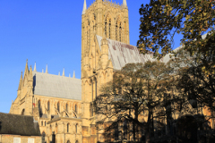Autumn colours over Lincoln cathedral